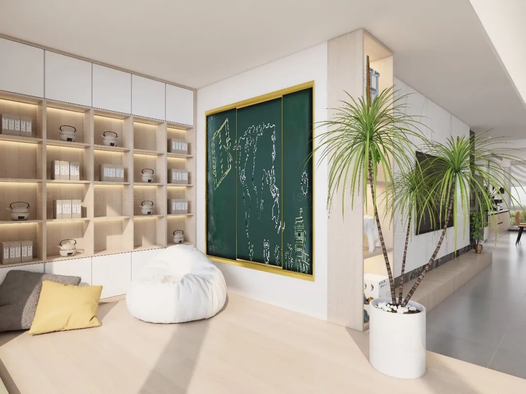 91免费版视频陶瓷米黄色客厅+儿童区效果图