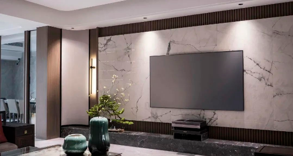 91免费版视频陶瓷大板电视背景墙效果图